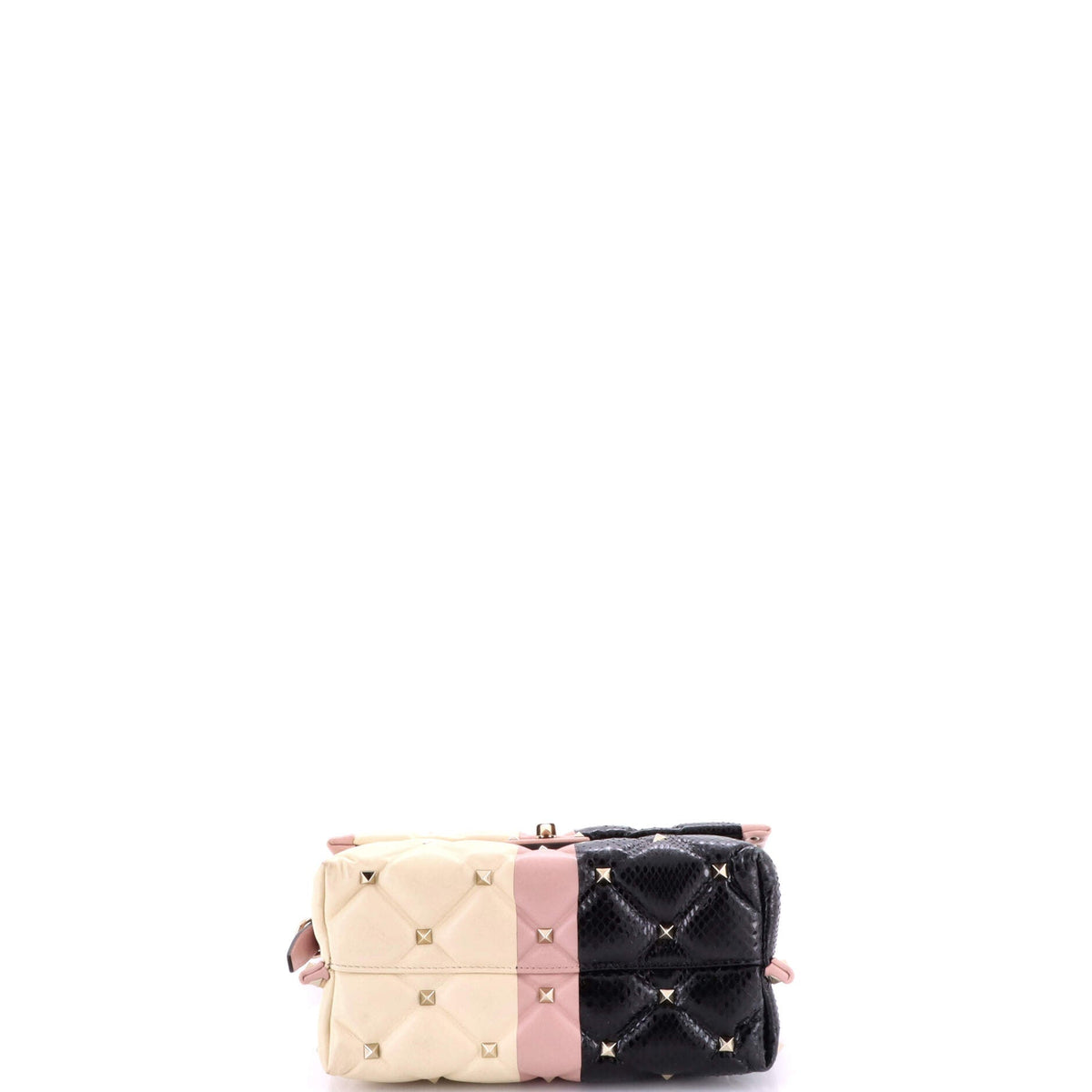 Candystud Top Handle Bag Quilted Leather and Python Medium