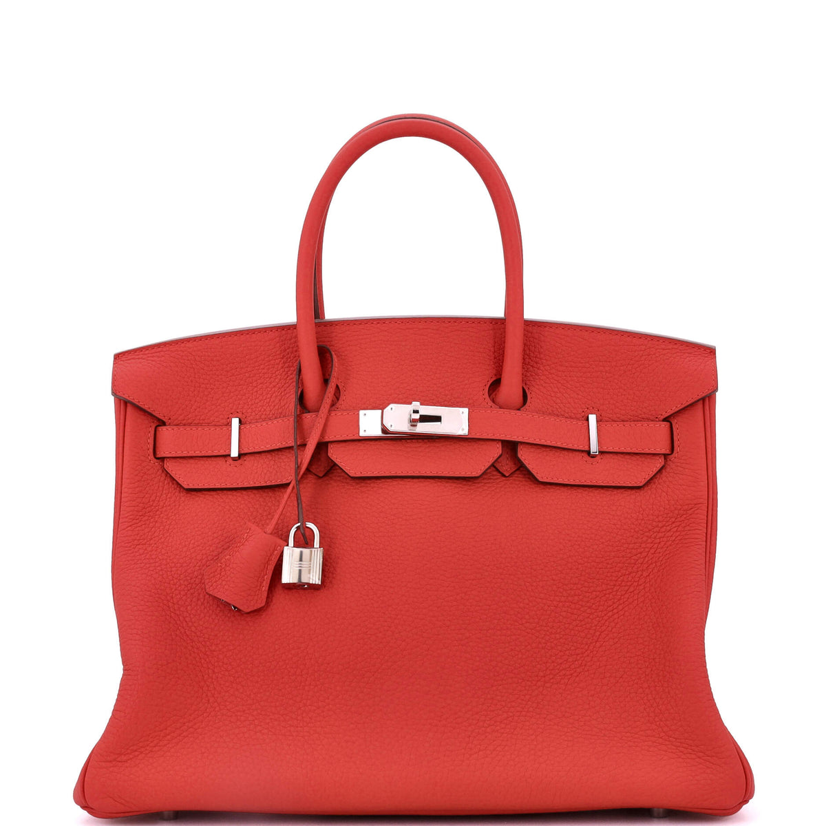 Birkin Handbag Rouge Pivoine Togo with Palladium Hardware 35