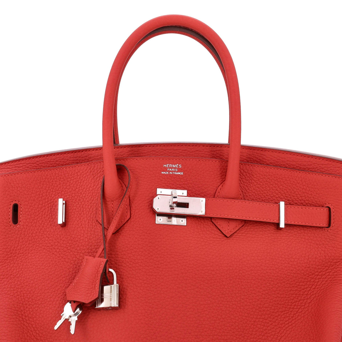 Birkin Handbag Rouge Pivoine Togo with Palladium Hardware 35