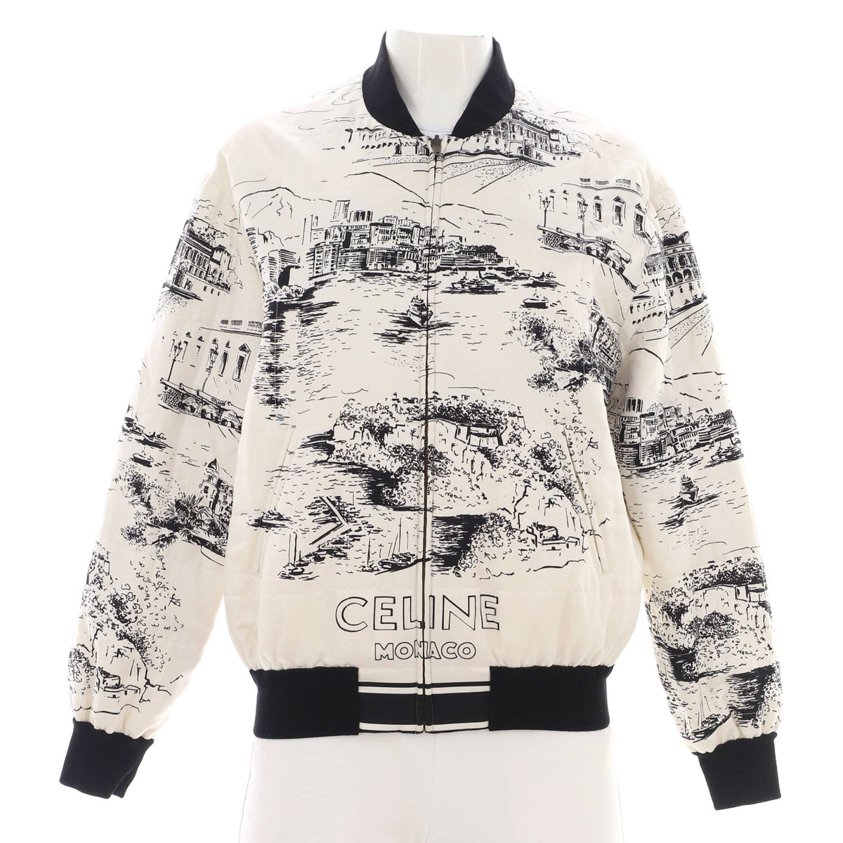 Women's Reversible Bomber Jacket Printed Silk