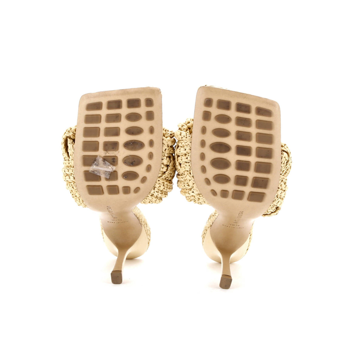 Women's Lido Heeled Sandals Maxi Intrecciato Raffia