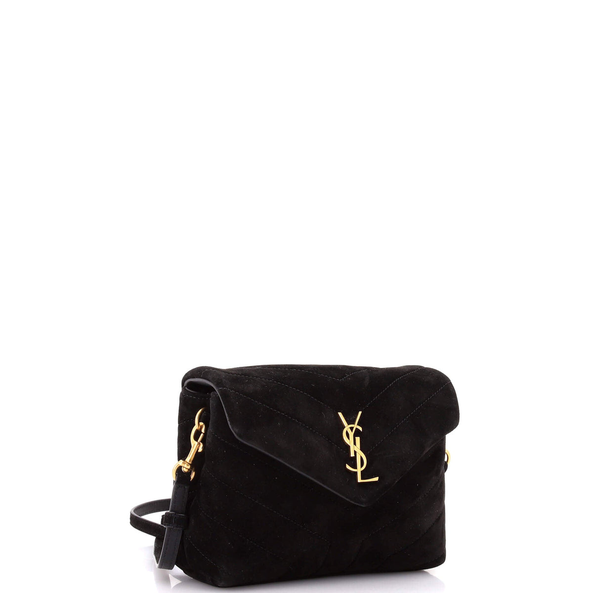 Loulou Shoulder Bag Matelasse Chevron Suede Toy