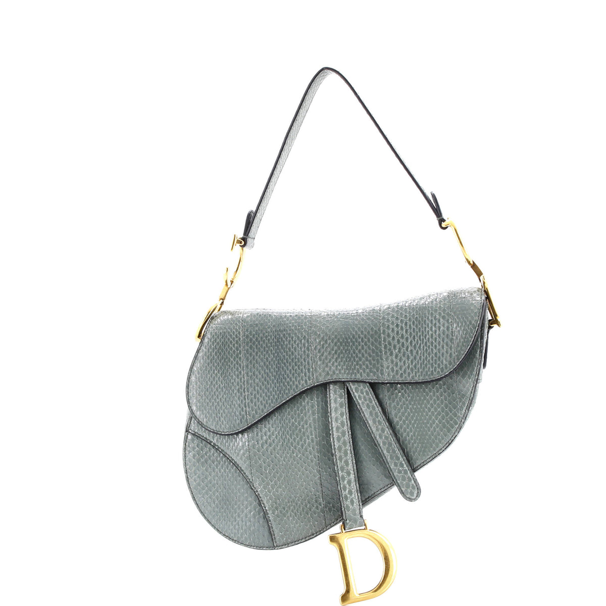 Saddle Handbag Python Medium