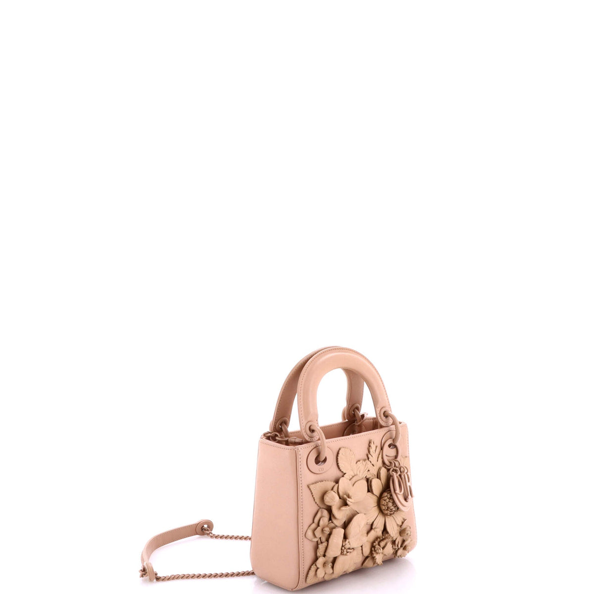 Ultra Matte Lady Dior Bag Flower Embroidered Lambskin Mini