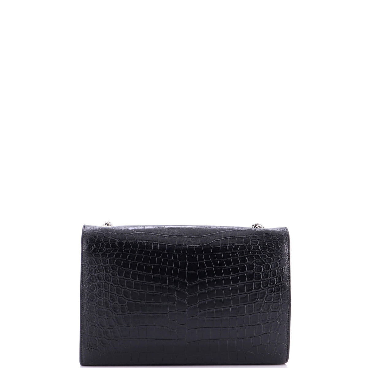 Classic Monogram Crossbody Bag Crocodile Embossed Leather Large