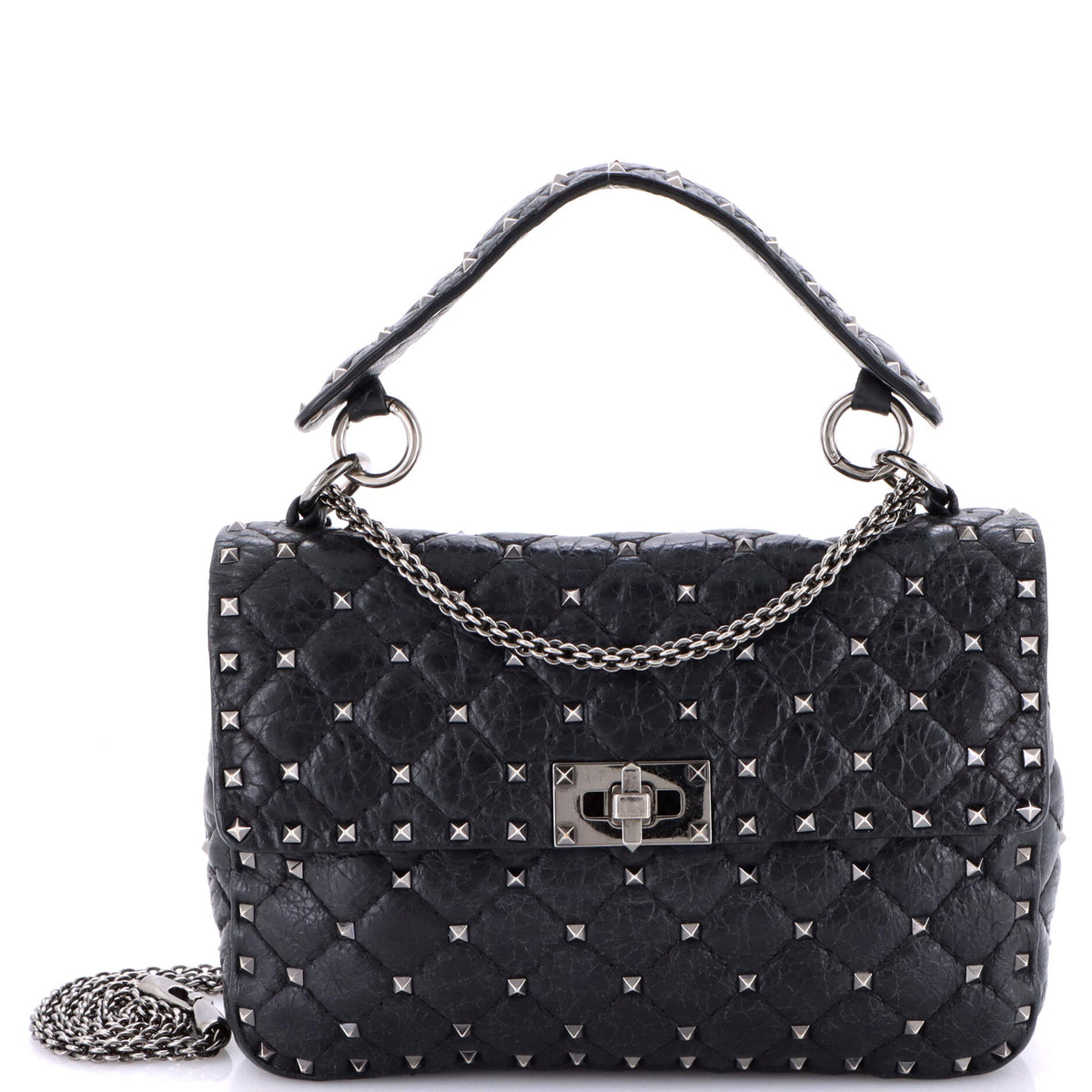 Rockstud Spike Flap Bag Quilted Leather Medium