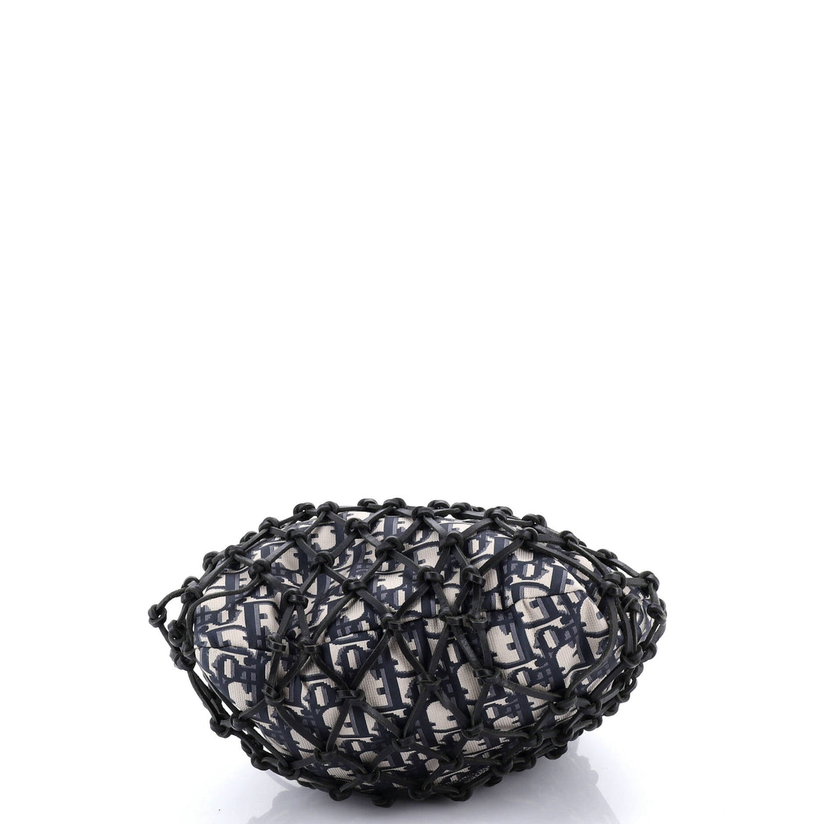 Drawstring Net Tote Diorissimo Canvas and Leather