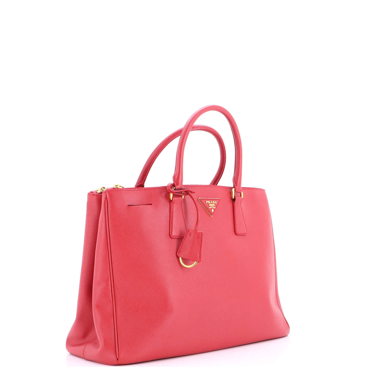 Double Zip Lux Tote Saffiano Leather Large