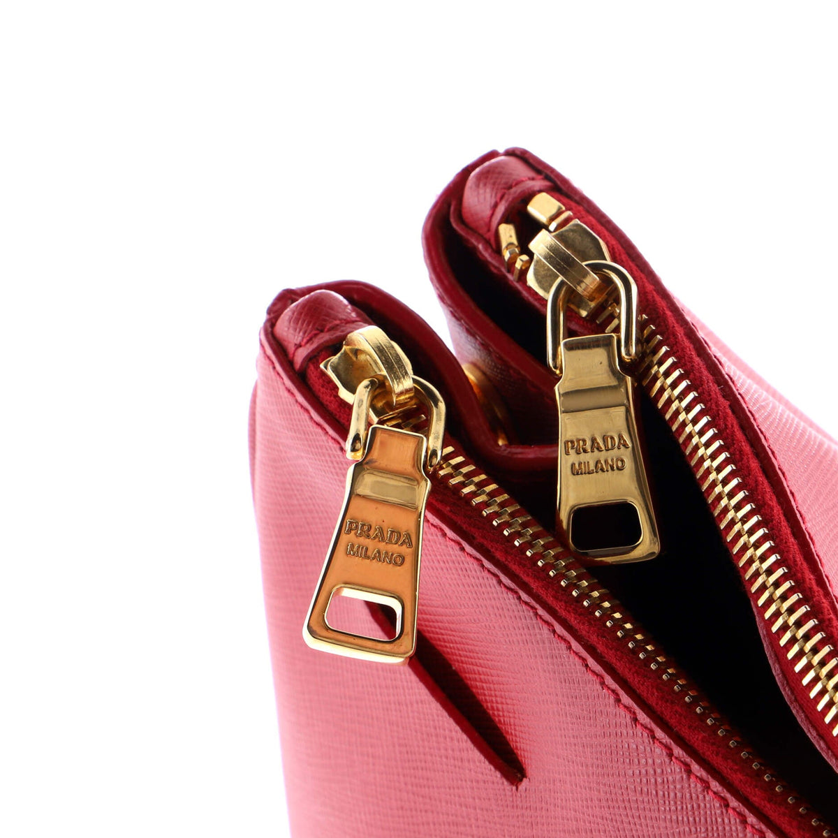 Double Zip Lux Tote Saffiano Leather Large