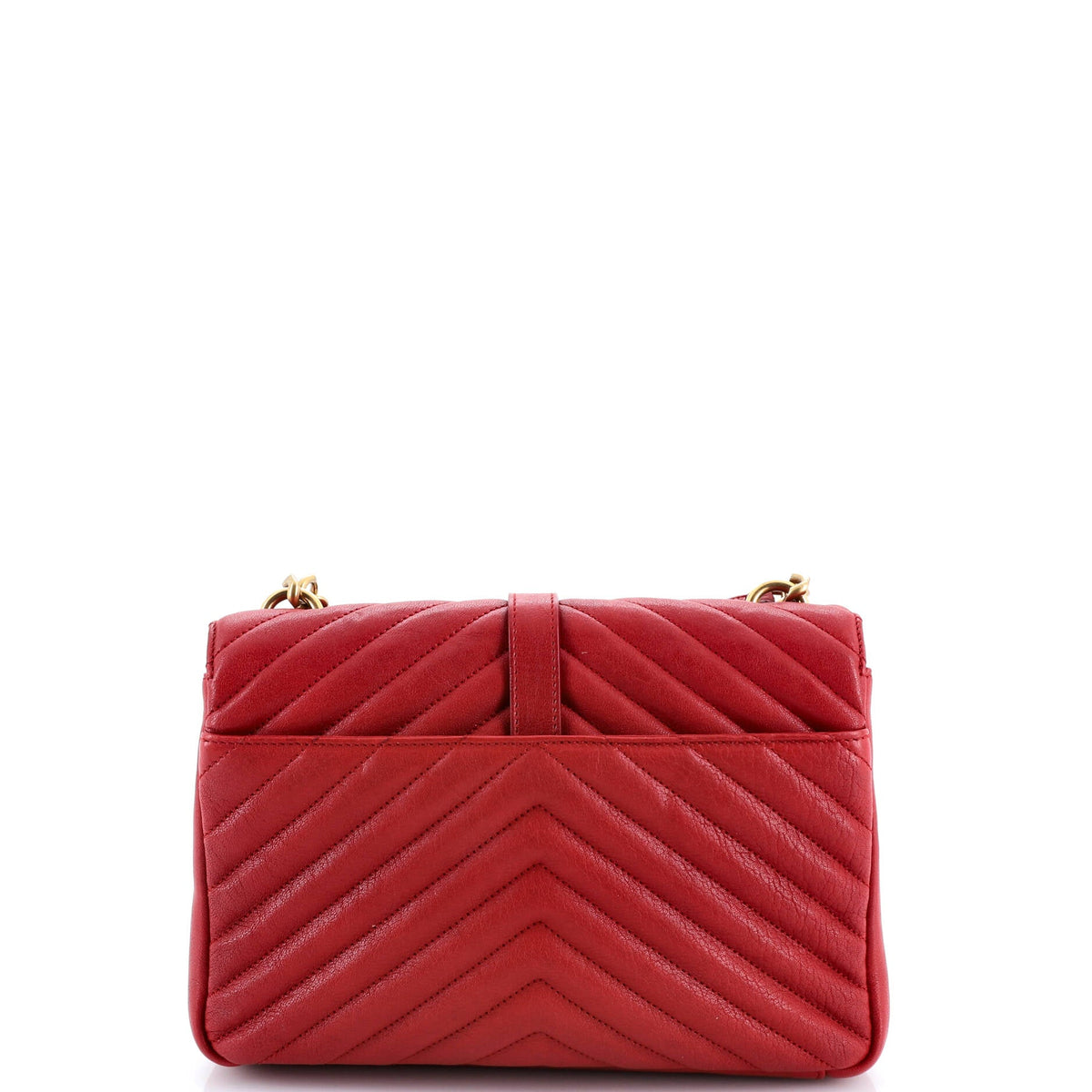 Classic Monogram College Bag Matelasse Chevron Leather Medium