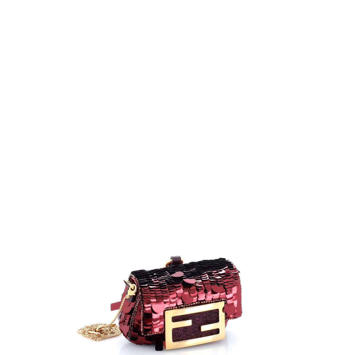 Chain Baguette Charm Bag Sequins Nano
