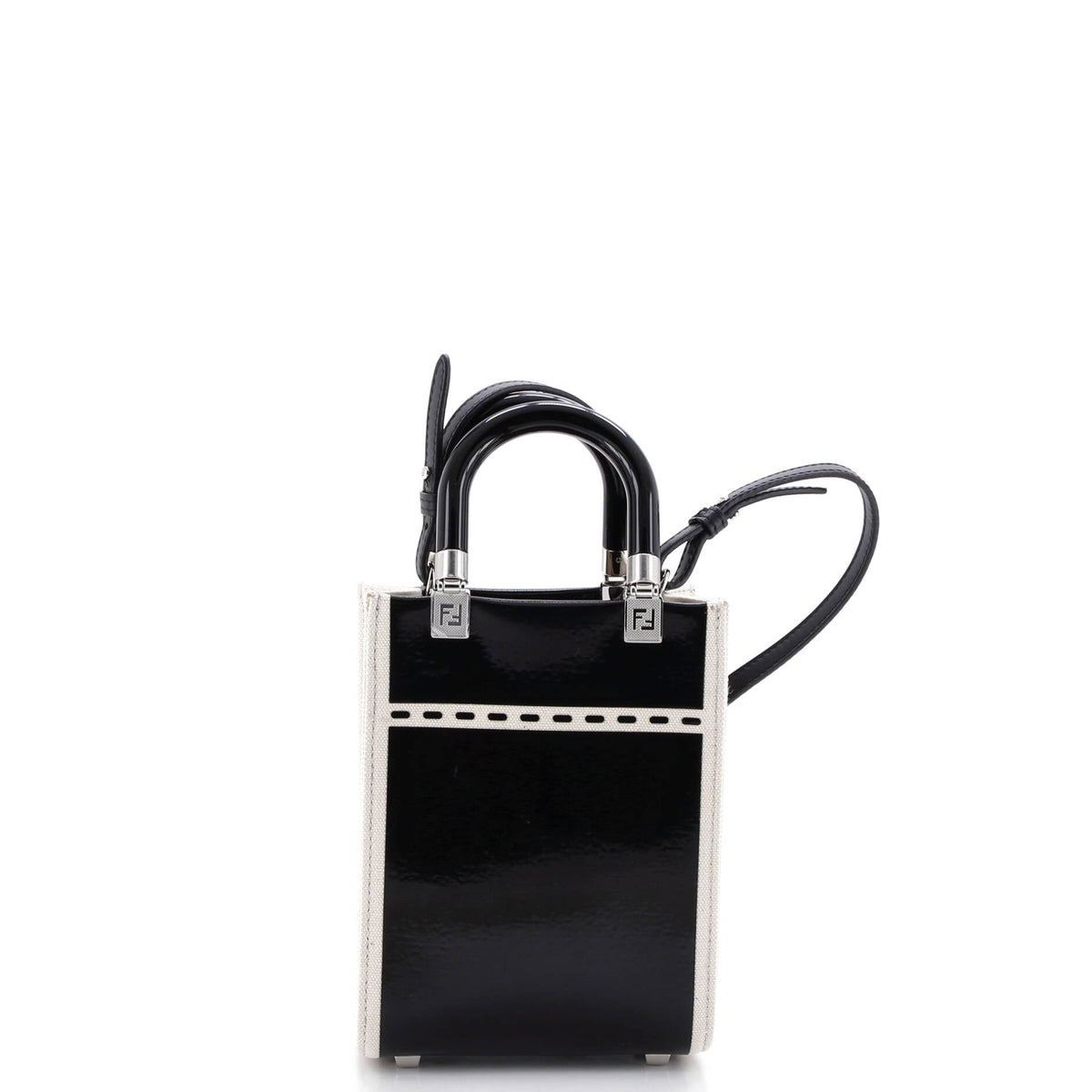Sunshine Shopper Tote Patent and Canvas Mini