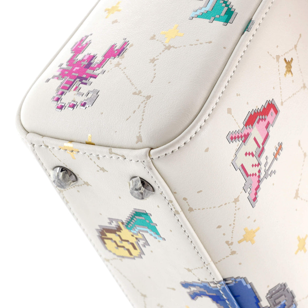 Lady Dior Bag Limited Edition Pixel Zodiac Printed Calfskin Mini