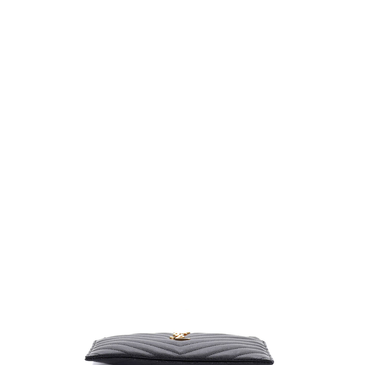 Classic Monogram Zip Bill Pouch Matelasse Chevron Leather Medium
