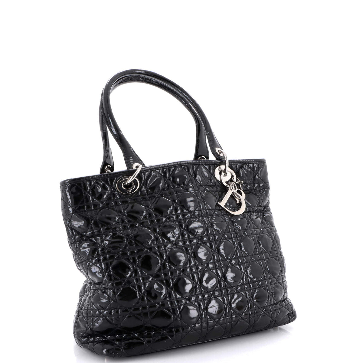 Lady Dior Soft Tote Cannage Quilt Patent Large
