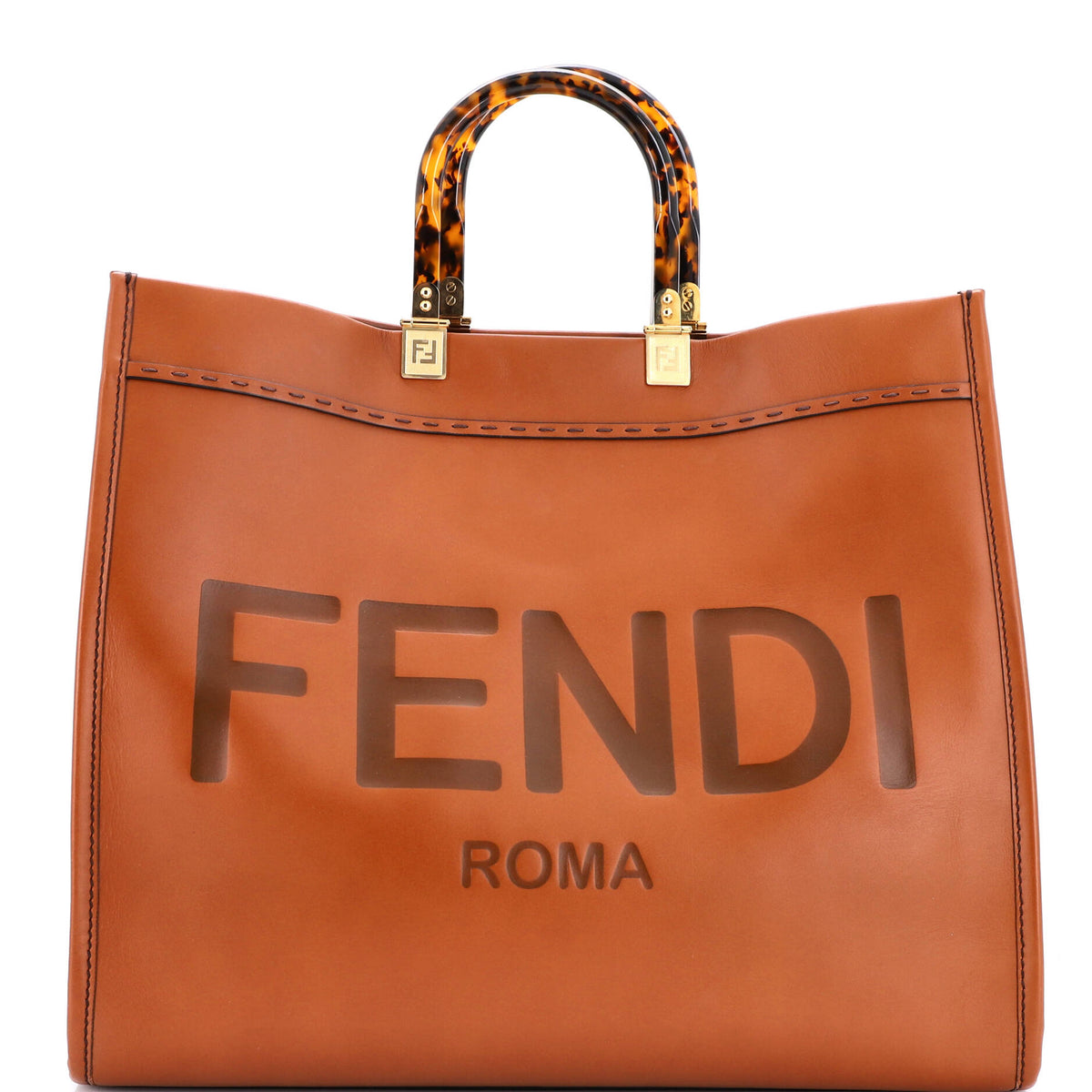 Sunshine Shopper Tote Leather Large