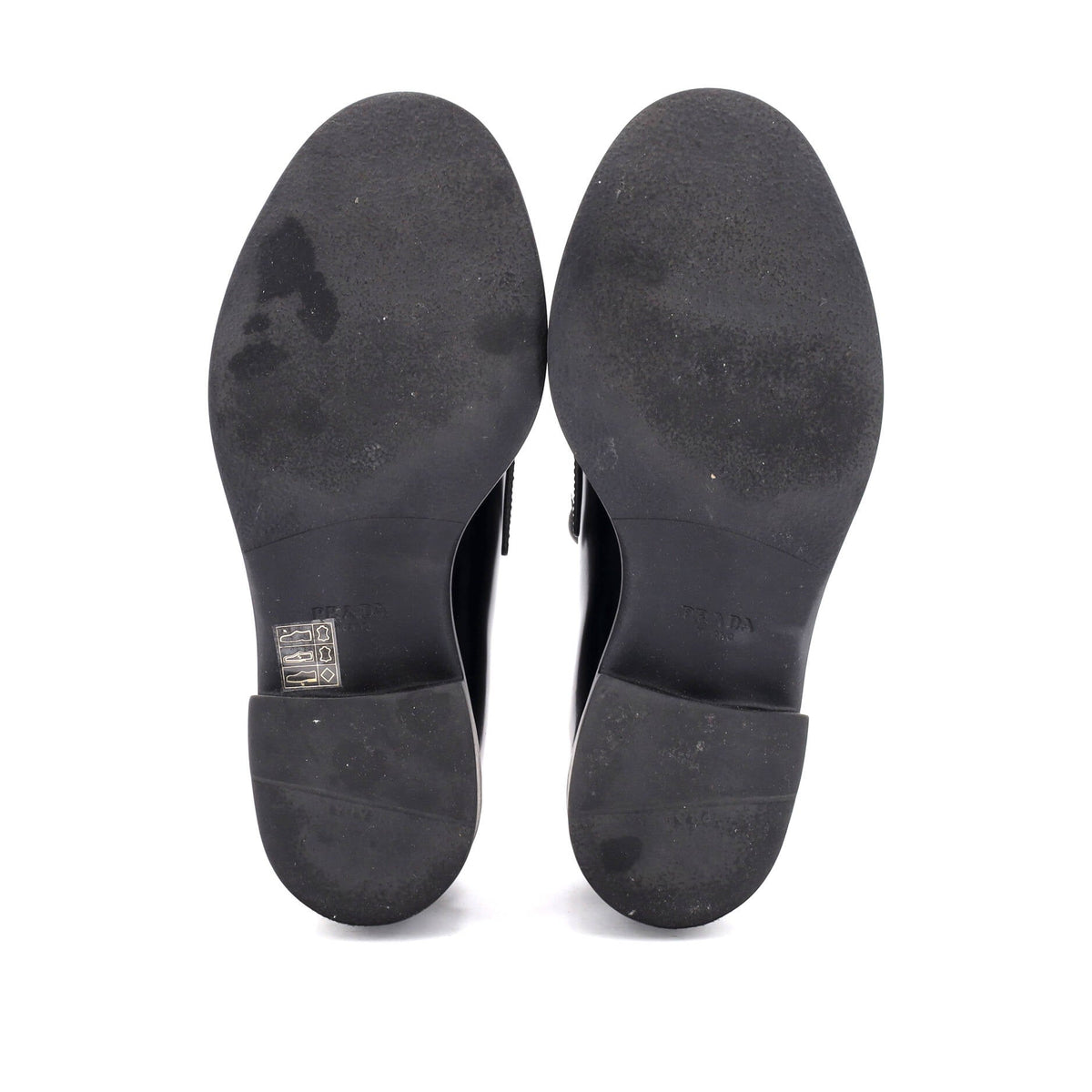 Women's Triangle Logo Loafers Spazzolato Leather