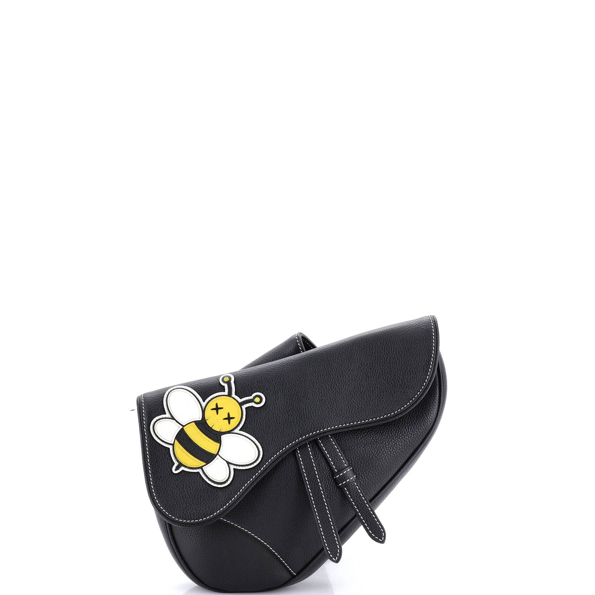KAWS Saddle Crossbody Bag Leather with Applique