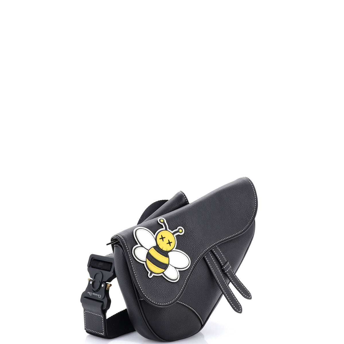 KAWS Saddle Crossbody Bag Leather with Applique