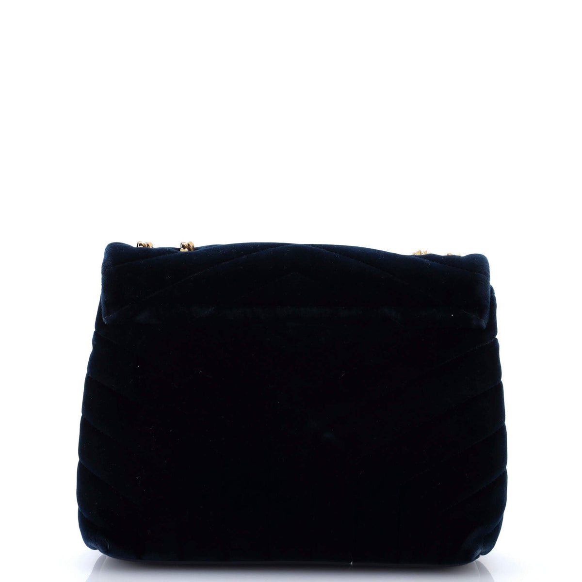 Loulou Shoulder Bag Matelasse Chevron Velvet Small