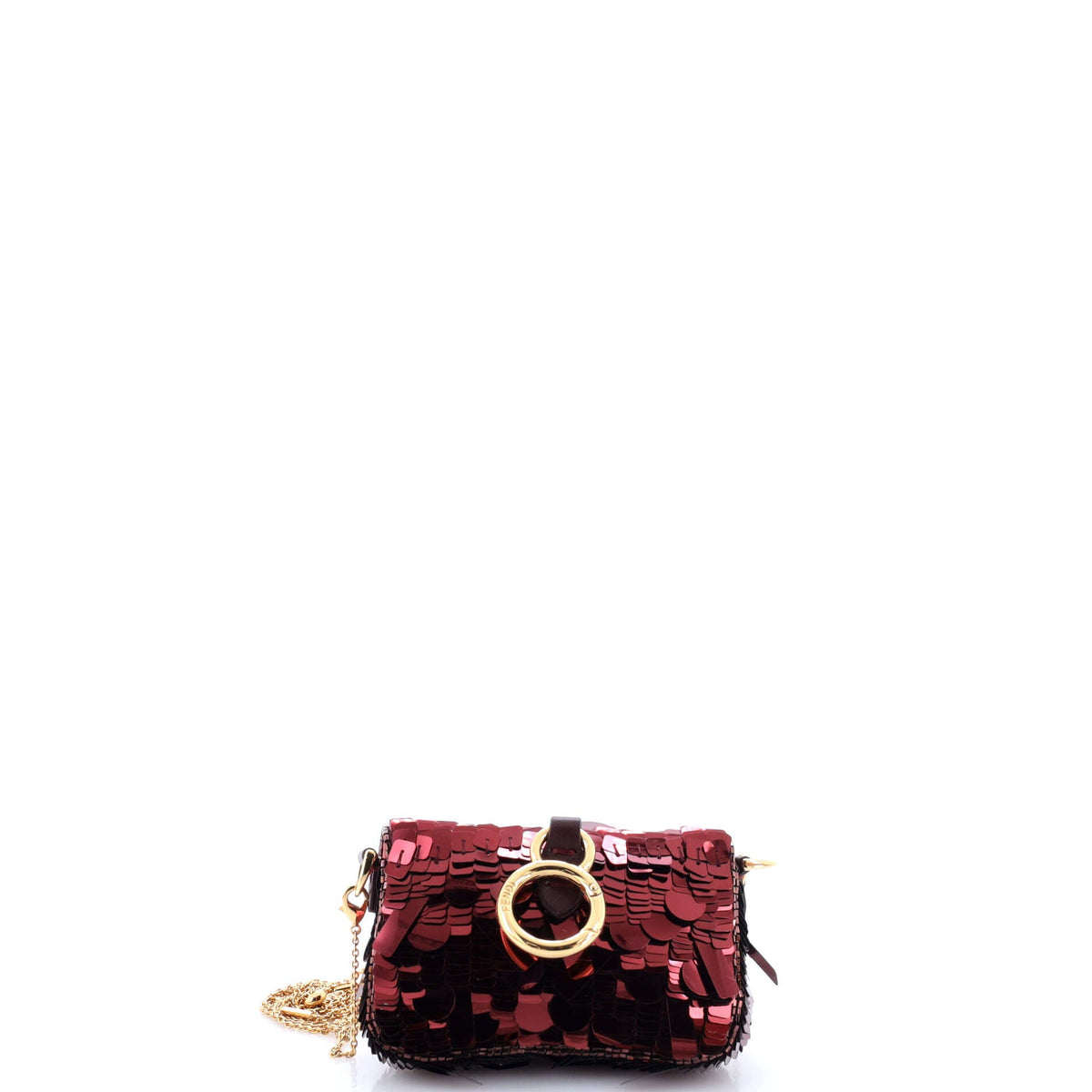 Chain Baguette Charm Bag Sequins Nano