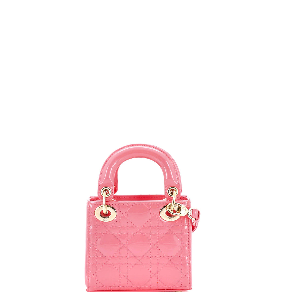 Lady Dior Bag Cannage Quilt Patent Micro