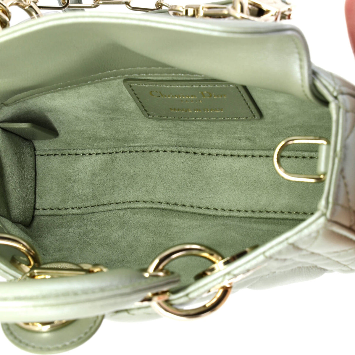 Lady D-Joy Bag Cannage Quilt Lambskin Micro