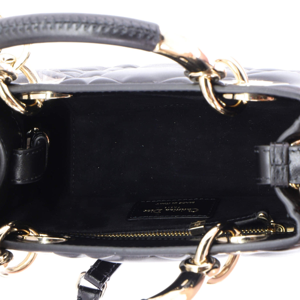 Lady 95.22 Bag Cannage Embossed Leather Mini