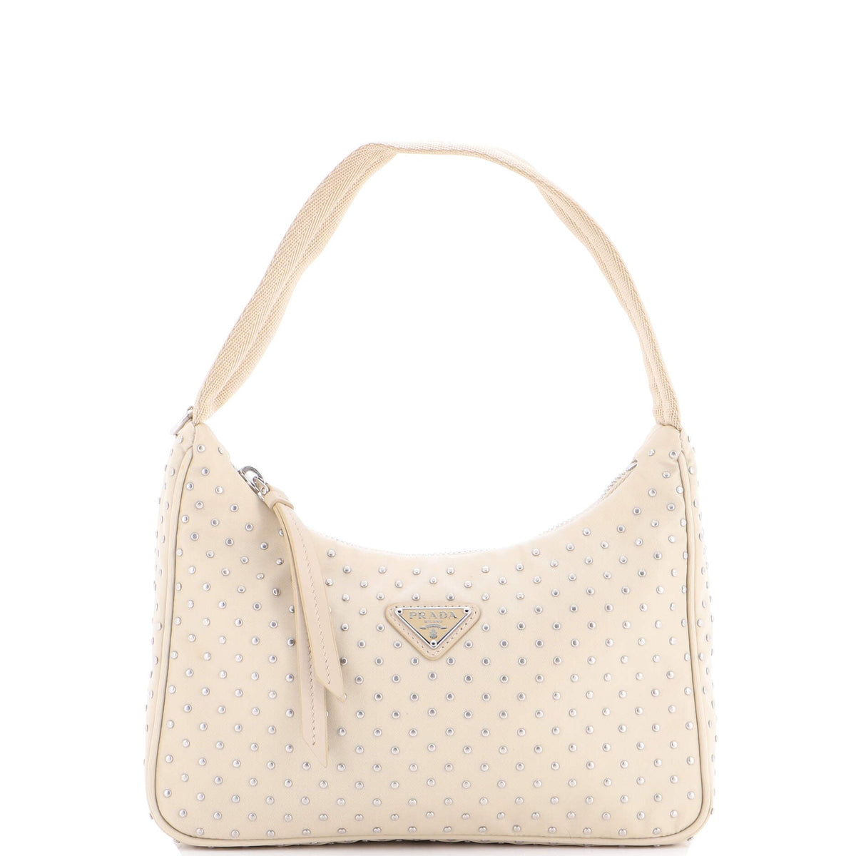 Re-Edition 2000 Hobo Studded Tessuto Mini