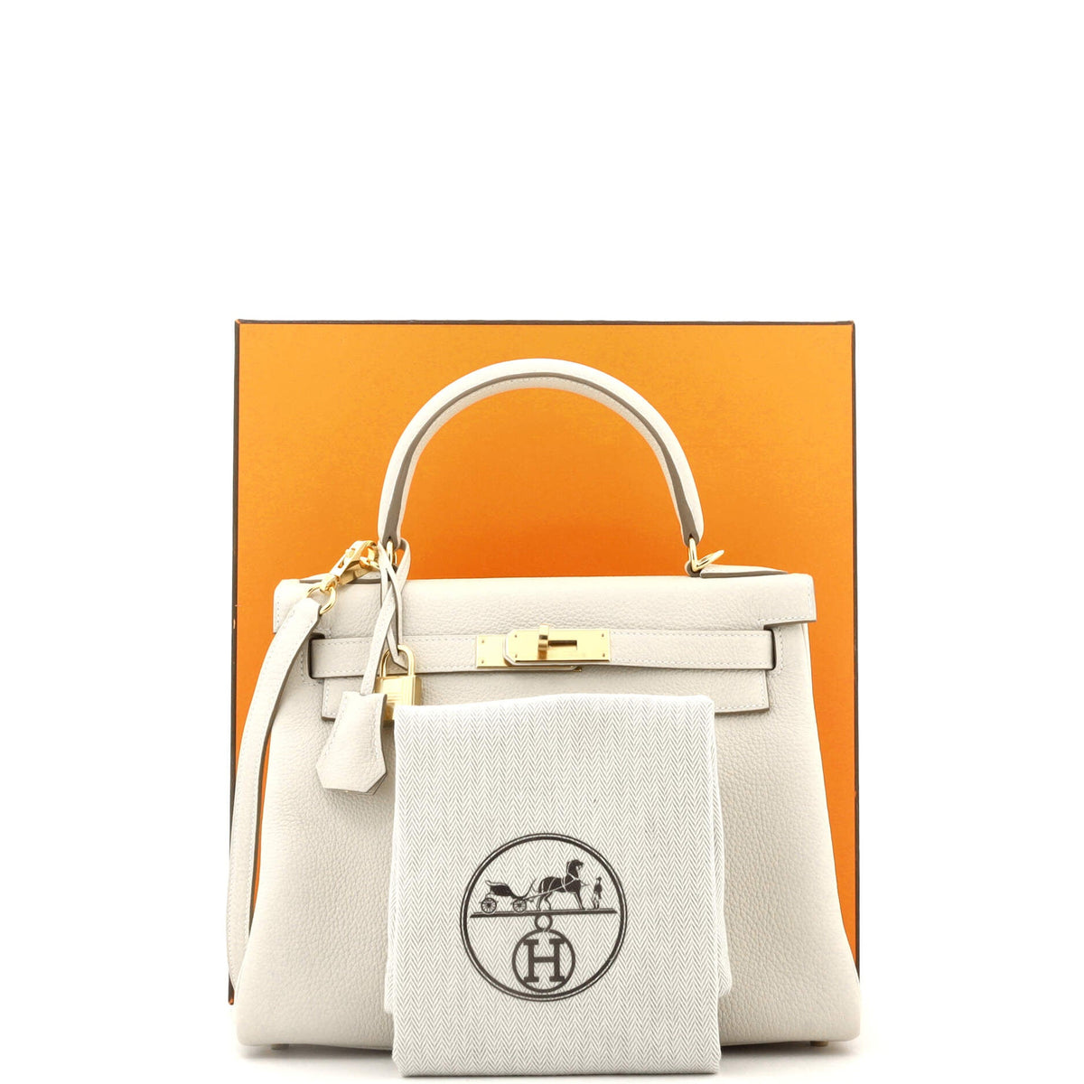 Kelly Handbag Light Togo with Gold Hardware 28