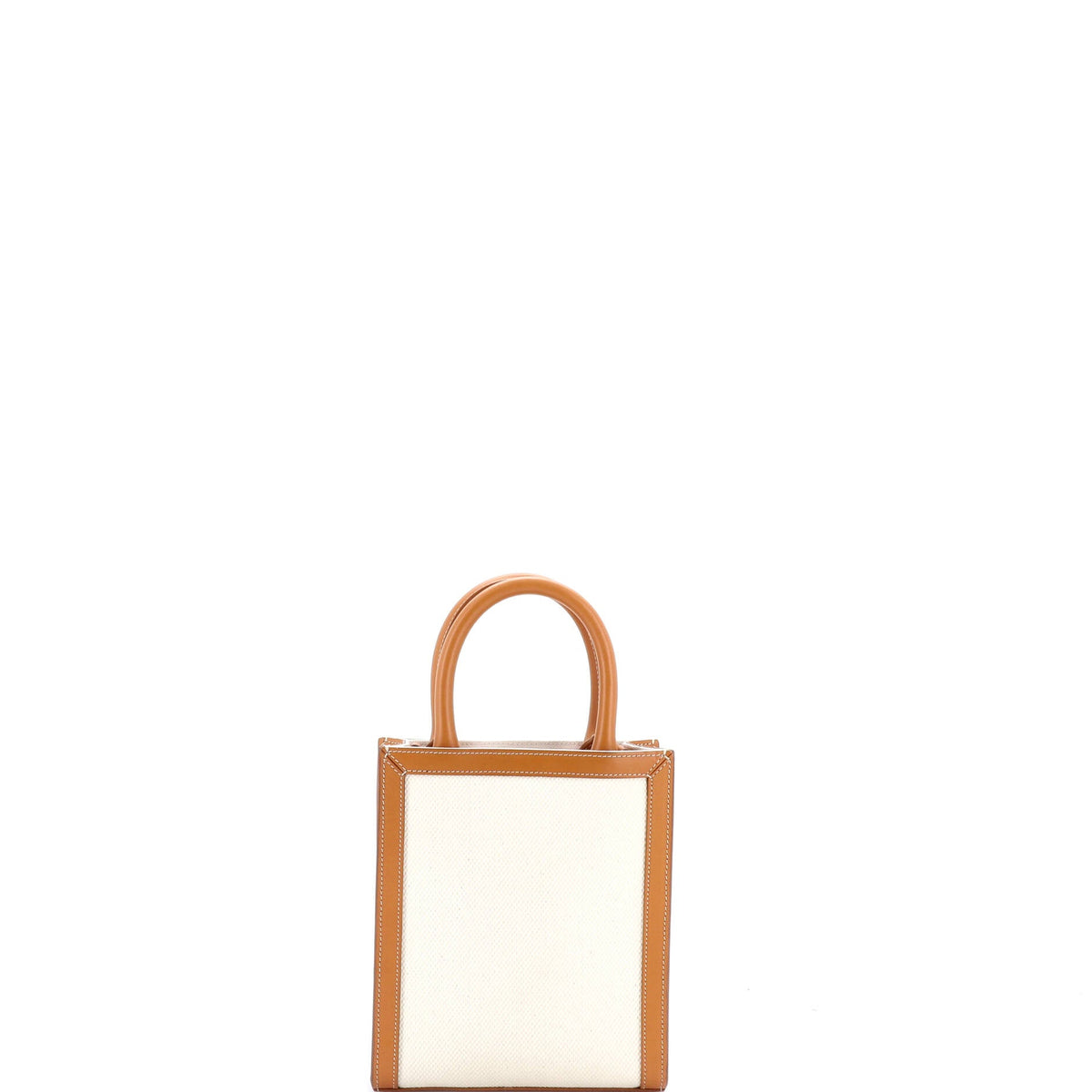 Vertical Cabas Tote Canvas with Leather Mini