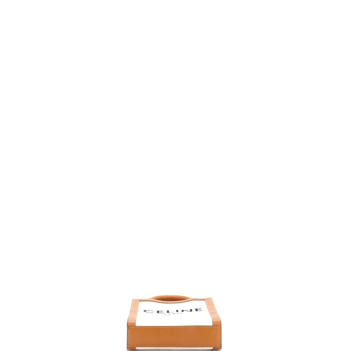 Vertical Cabas Tote Canvas with Leather Mini