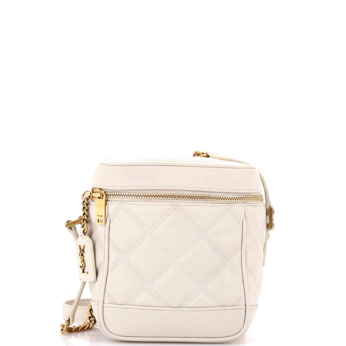 80's Vanity Bag Quilted Leather