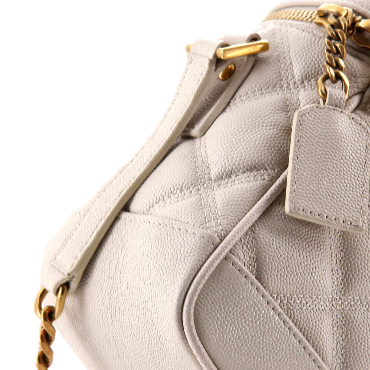 80's Vanity Bag Quilted Leather