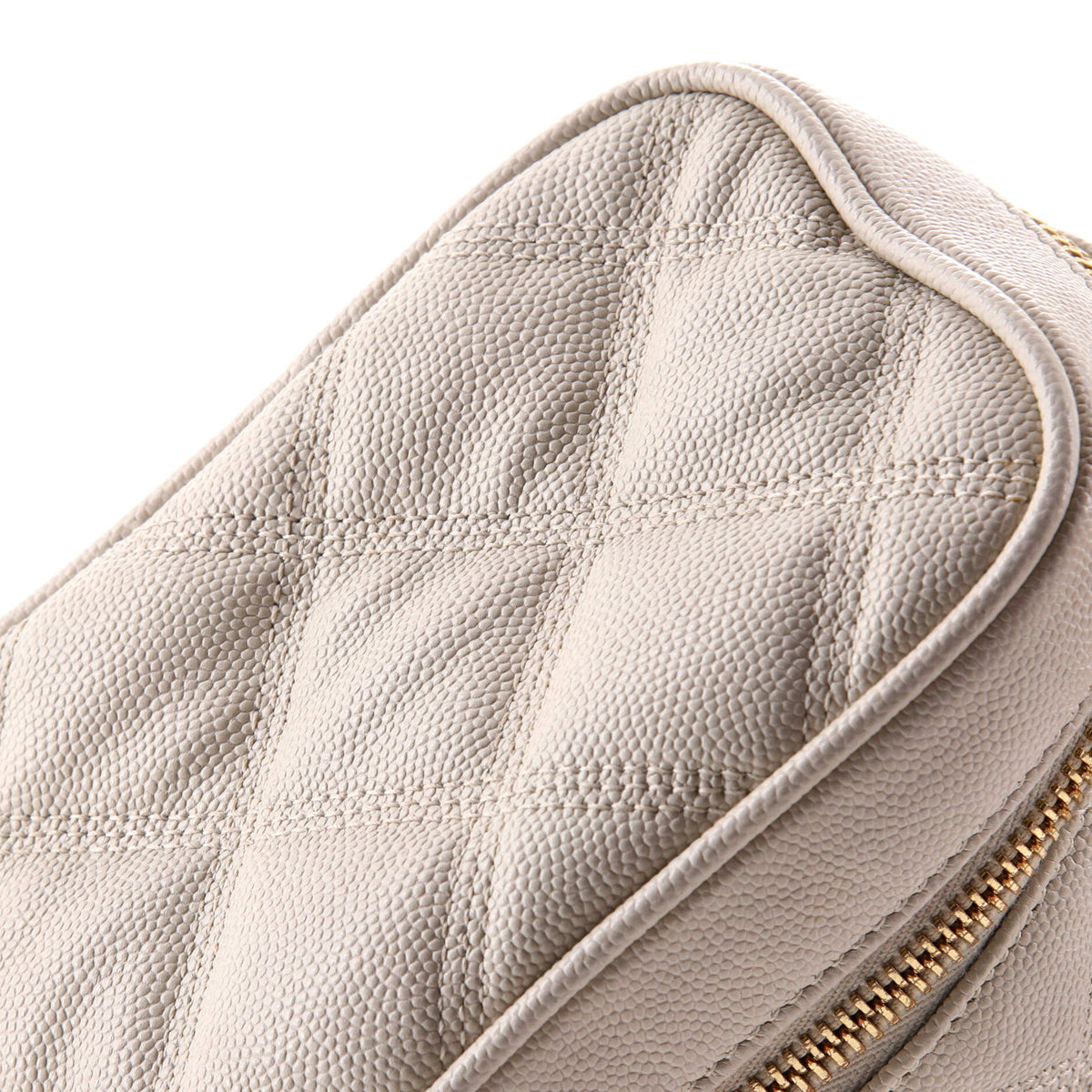 80's Vanity Bag Quilted Leather