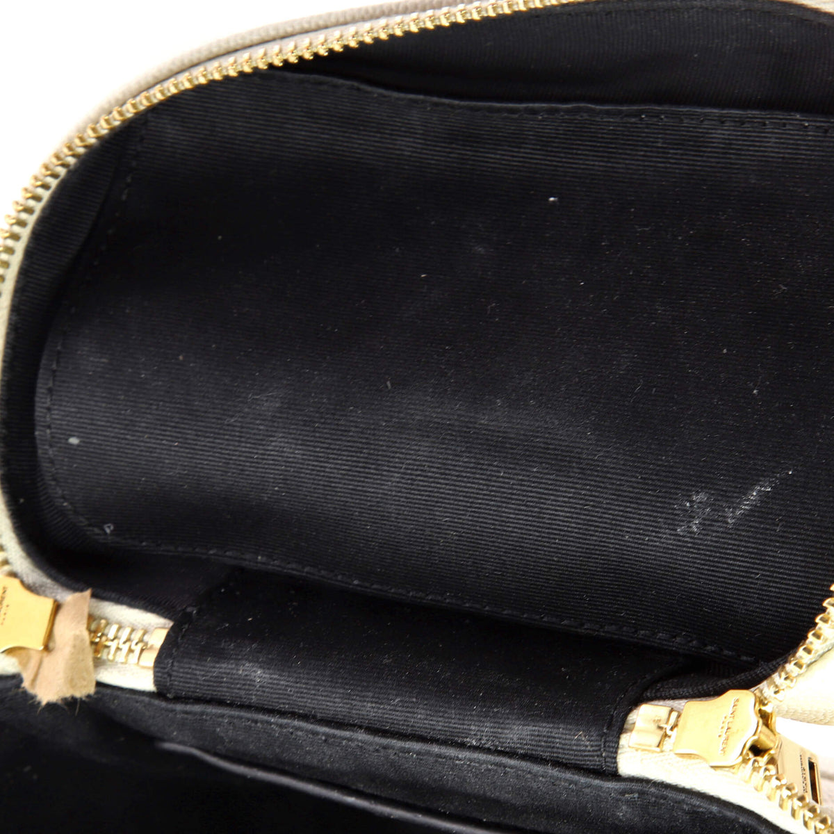 80's Vanity Bag Quilted Leather