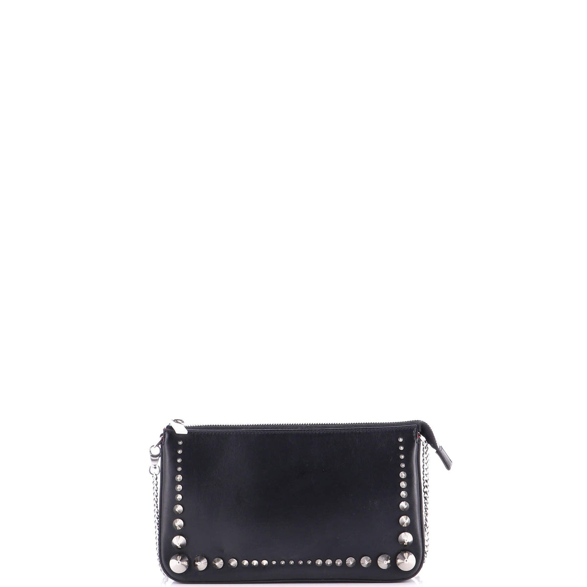 Loubila Chain Clutch Spiked Leather