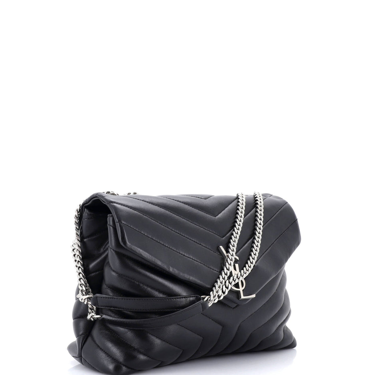 Loulou Shoulder Bag Matelasse Chevron Leather Medium