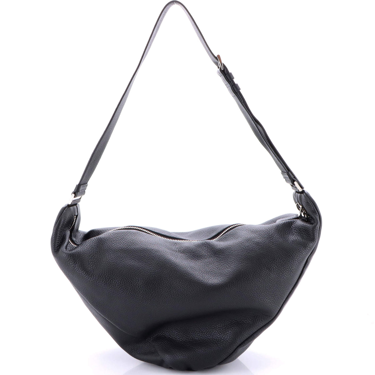 Triangle Logo Zip Messenger Leather Large