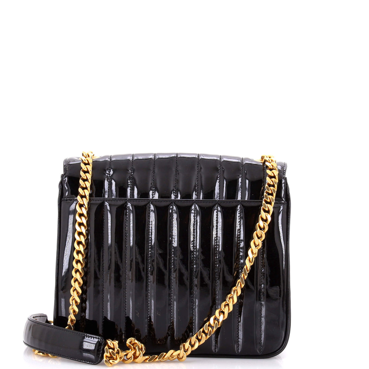 Vicky Crossbody Bag Vertical Quilted Patent Large