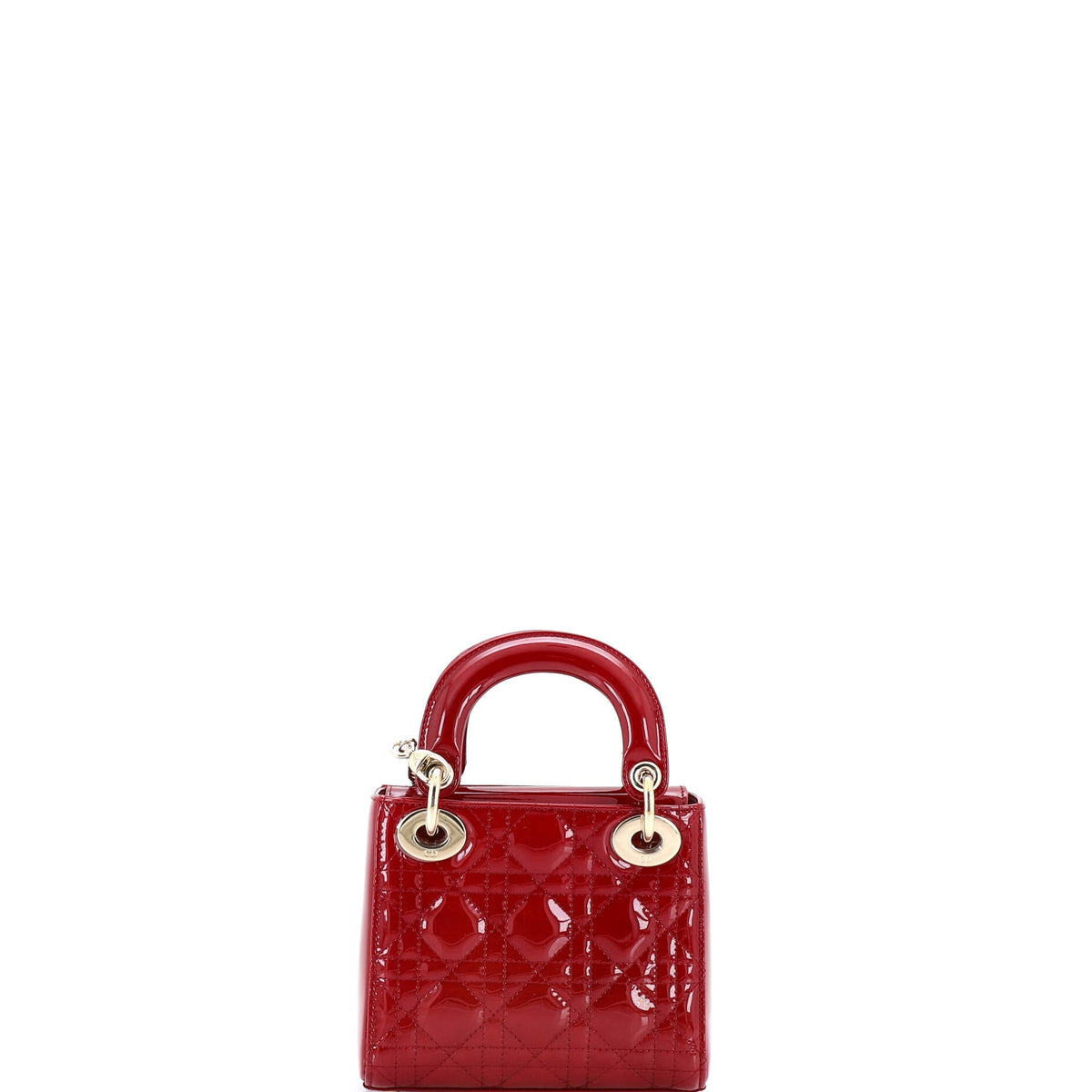Lady Dior Chain Bag Cannage Quilt Patent Mini