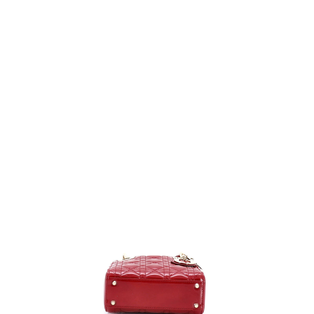 Lady Dior Chain Bag Cannage Quilt Patent Mini