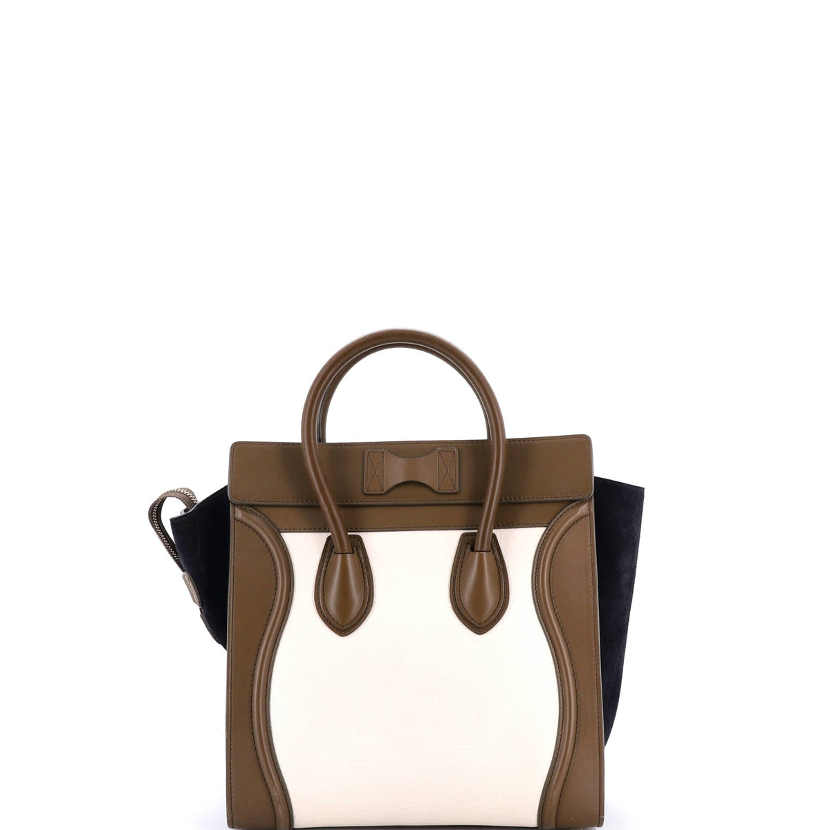Tricolor Luggage Bag Leather Mini