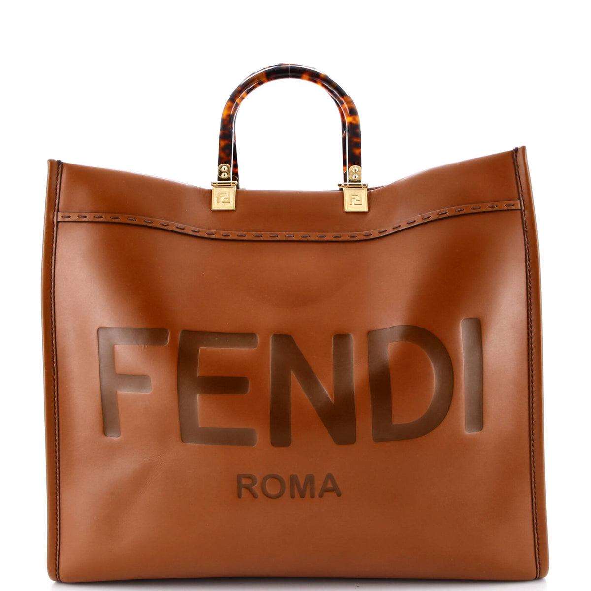 Sunshine Shopper Tote Leather Large