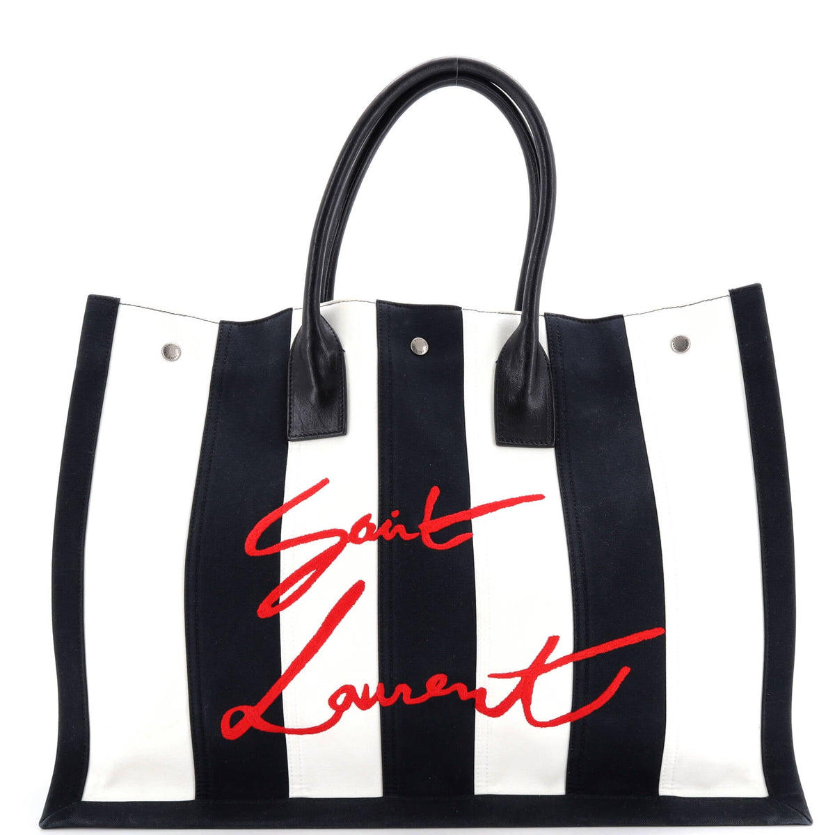 Noe Shopping Tote Striped Canvas Large