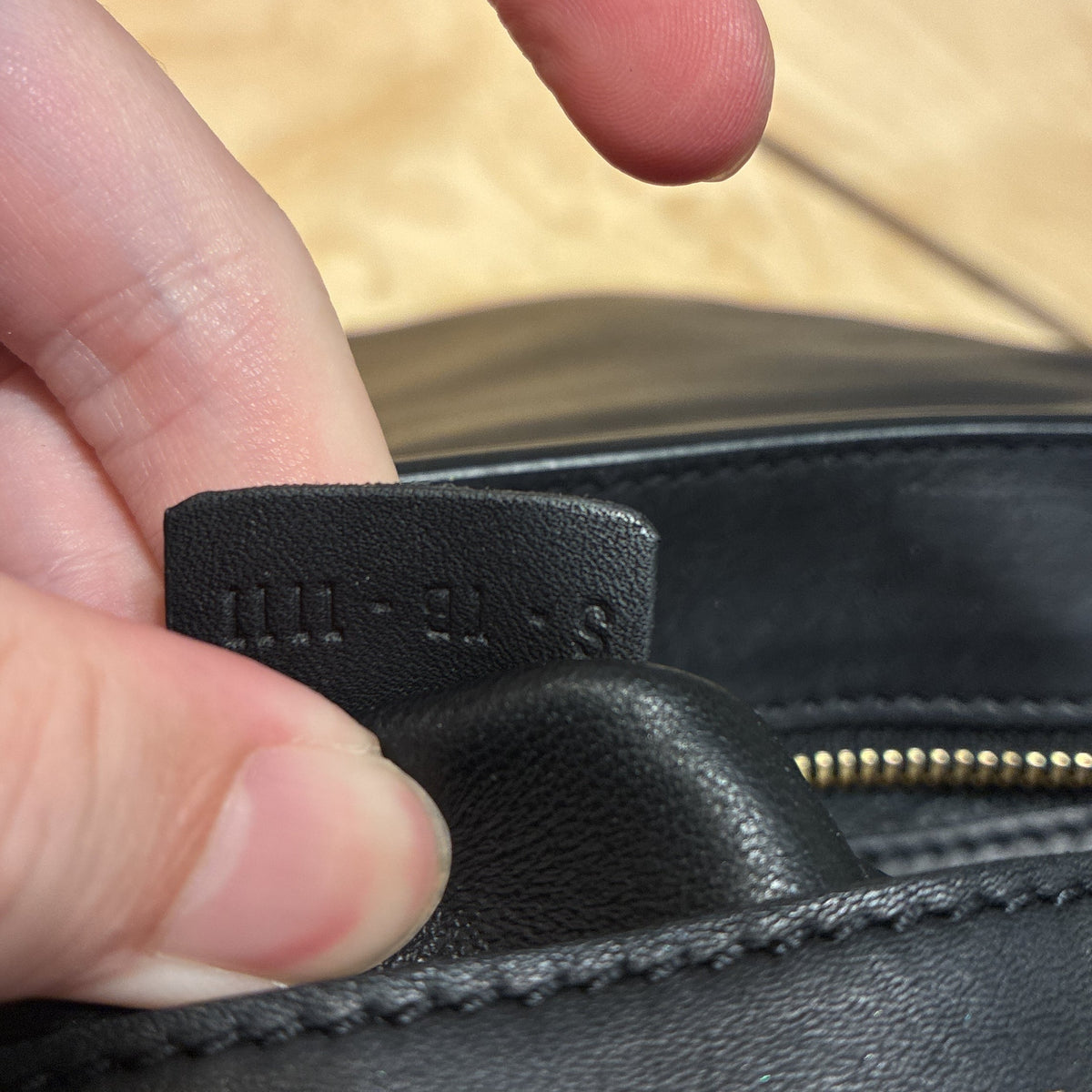 Trapeze Bag Crocodile Embossed Leather Medium