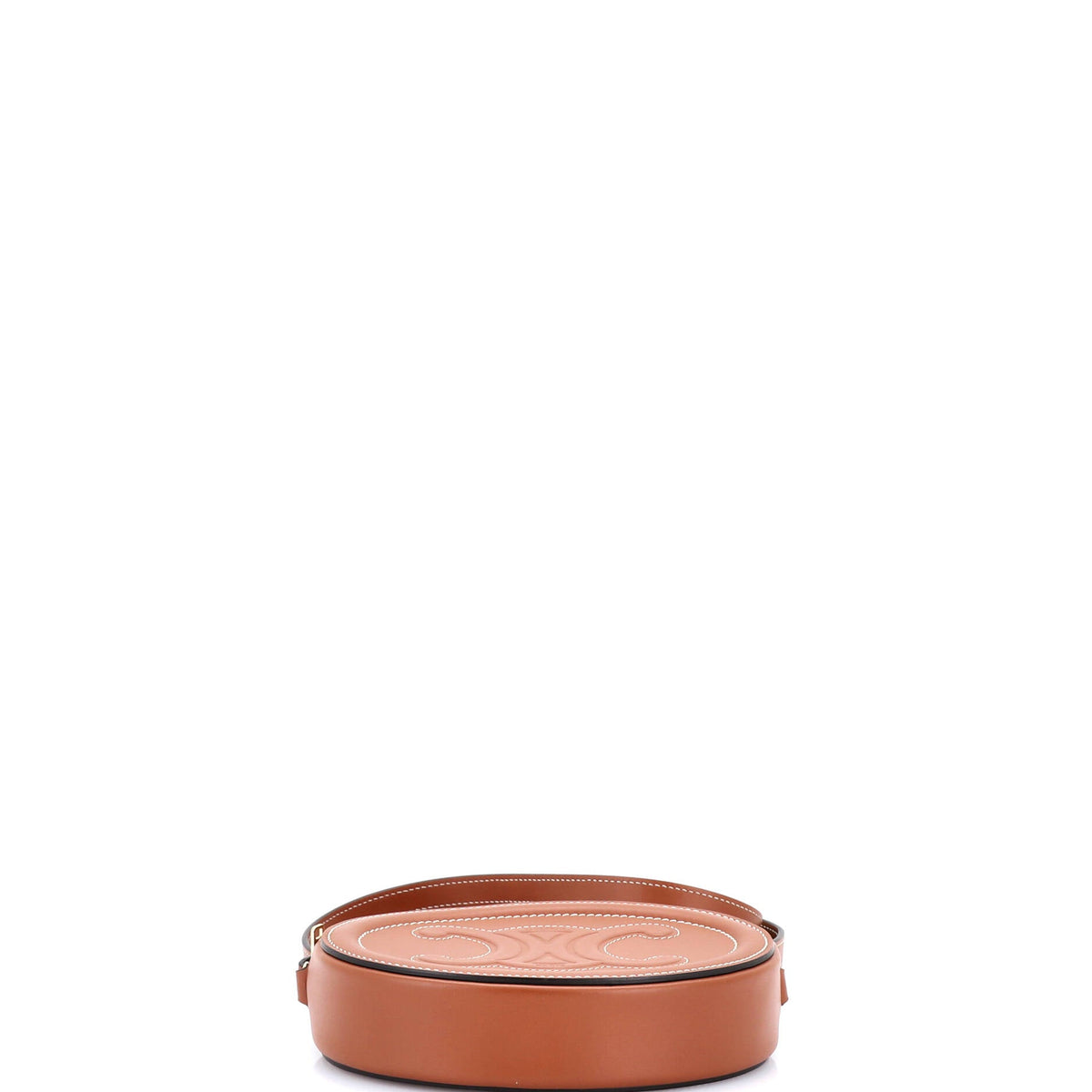 Triomphe Oval Crossbody Bag Leather Mini