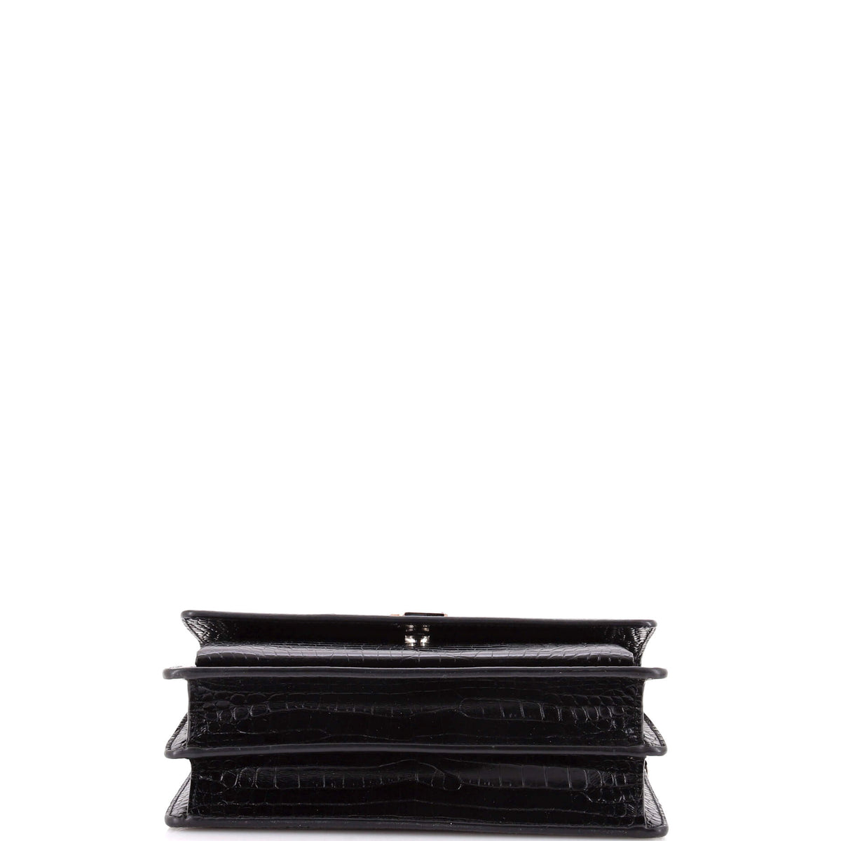 Sunset Crossbody Bag Crocodile Embossed Leather Medium