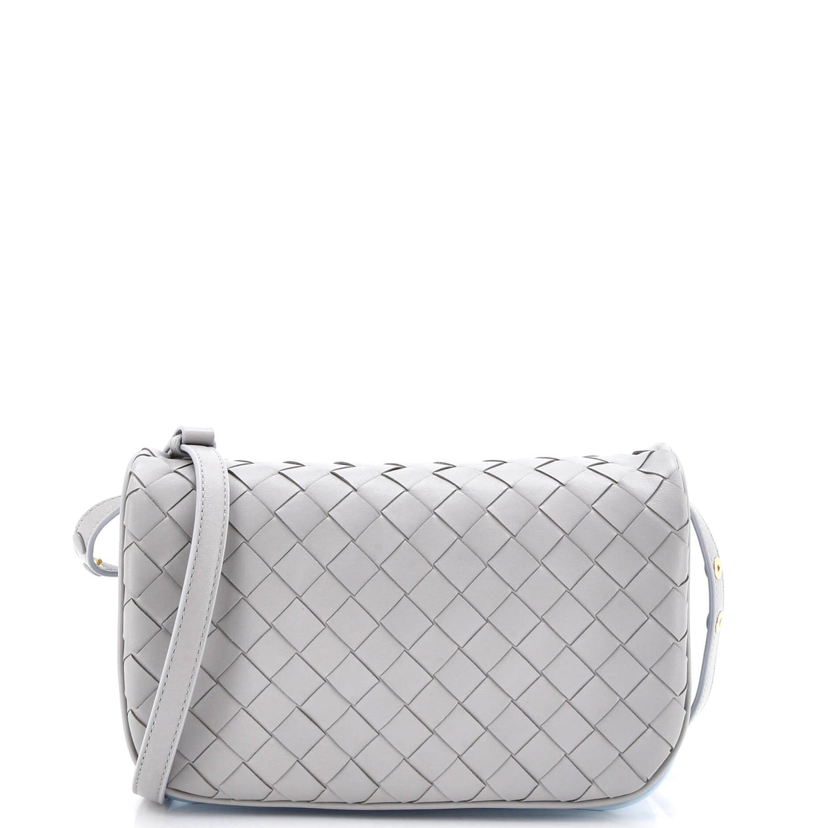 Puff Pouch Bag on Strap Intrecciato Leather