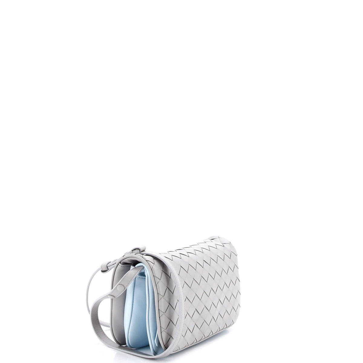 Puff Pouch Bag on Strap Intrecciato Leather